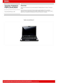 Toshiba satellite l510 laptop drivers. Toshiba P300 Pspcca 0c502h Specification Manualzz
