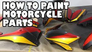 how to spray paint motorcycle parts