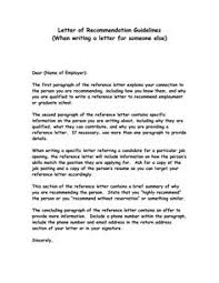Reference Letter of Recommendation Sample   Writing a Letter of  Recommendation 
