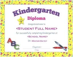 Preschool Certificate Template Elevenia Co