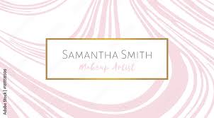 makeup artist business card with pink