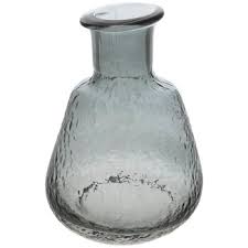Gray Textured Uneven Glass Vase