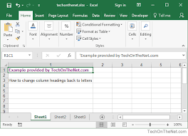 ms excel 2016 how to change column