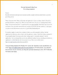 College Essay Examples Personal Statement Of Essays For