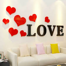 romantic love acrylic wall art