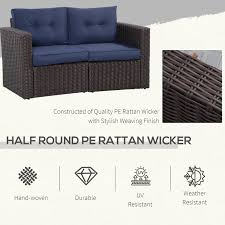 Patio Wicker Corner Sofa Set