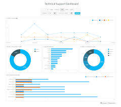 Anychart Interactive Technical Support Dashboard Created