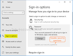 Password recovery questions are great to recover a forgotten password in a matter of seconds. Windows 10 Disable Security Questions Password Recovery