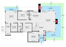 Ultra Modern 4 Bed House Plan 44123td
