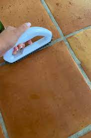 cleaning grout on saltillo tile floors