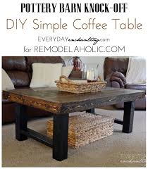 Diy Simple Wood Slab Coffee Table