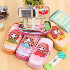 Cute Kawaii Princess Girls Design Large Capacity Pen Box