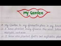 essay on my garden in english 10lines