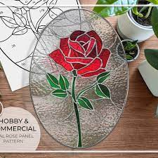 Pattern Rose Panel Stained Glass
