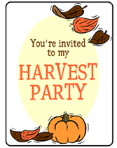 Printable Harvest Party Invitations