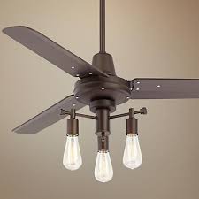 They can include victorian styled ornate fans or fans that harken back to the era when ceiling fans first became en vogue. 44 Plaza Oil Rubbed Bronze Nostalgic Edison Ceiling Fan 11f91 Lamps Plus Ceiling Fan Ceiling Fan With Light Rustic Ceiling Fan