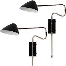 Modern Plug In Wall Sconces Set Of 2