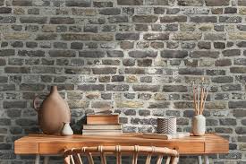 Stone Wallpaper Industrial Grey Beige