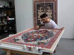 new hand painted persian carpets with