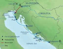 The area covered in the maps in total is the maps usually are devided into 3 regions: Cruising The Dalmatian Coast Smithsonian Journeys
