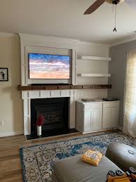 Decorator White Fireplace Built Ins