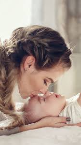 baby mom forehead kiss mom