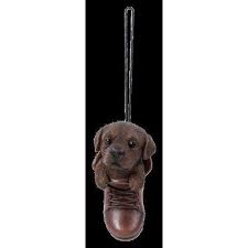 Hanging Boot Chocolate Labrador
