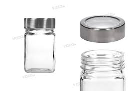 Glass Square Jar 270 Ml 65x110 Mm With