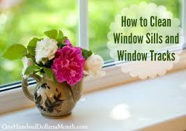 Start with the baking soda sprinkle a little baking soda wherever the gunkiest places are, most likely in the corners. How To Clean Window Sills And Window Tracks One Hundred Dollars A Month