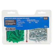 Ribbed Plastic Anchor Pack