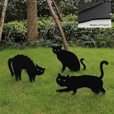 3 Panel Black Cat Lawn Decorations For
