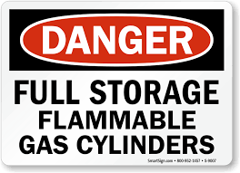 full storage flammable gas cylinders