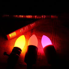 colorful small led bulb 3w c37 e27 red