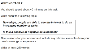 task achievement in writing task 2