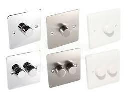 Led Dimmer Switch Single Double Light Switch Dimmable White Chrome 3w 250w 240v Ebay