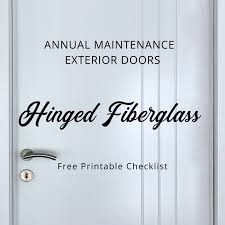 Exterior Door Maintenance Checklist