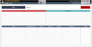 action plan excel template goal