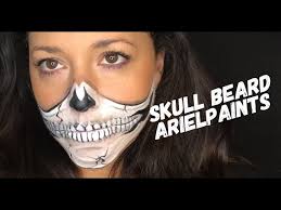 skull beard face paint tutorial you