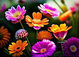 bright flowers images free