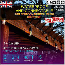 20m outdoor globe string festoon lights