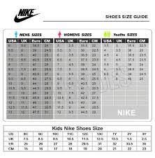 Nike Shoes Size Chart Sepatu
