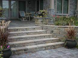 home landscaping retaining wall patio