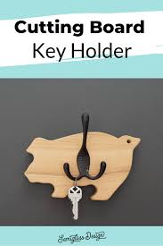 diy key holder from cutting board