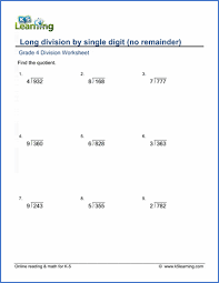 Fourth Grade Math Worksheets Free