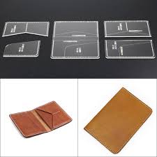 First print out the leather card holder pattern and make a template. Durable Acrylic Bag Stencil Leather Handbag Pattern Template Tool Transparent