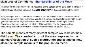 bio statistics 3 standard error of