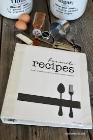 recipe book printables the idea room