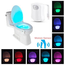 Us 3 23 36 Off Motion Sensor Led Toilet Light Night Light Seat Lamp Luminaria 8 Color Changing Auto Rgb Pir Human Waterproof For Bathroom In Led