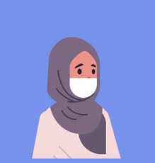 Virus corona menular melalui droplet/percikan saat batuk atau berbicara. Hijab Mask Vector Images Over 160