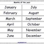 Months The Year Schooling Home Kindergarten Worksheets